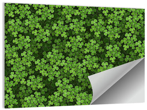 Green Shamrock Illustration Wall Art