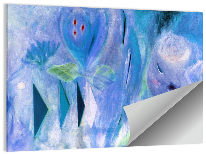 Bluish Textured Abstract Wall Art as a poster print