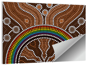 Dotted Rainbow Illustration Wall Art