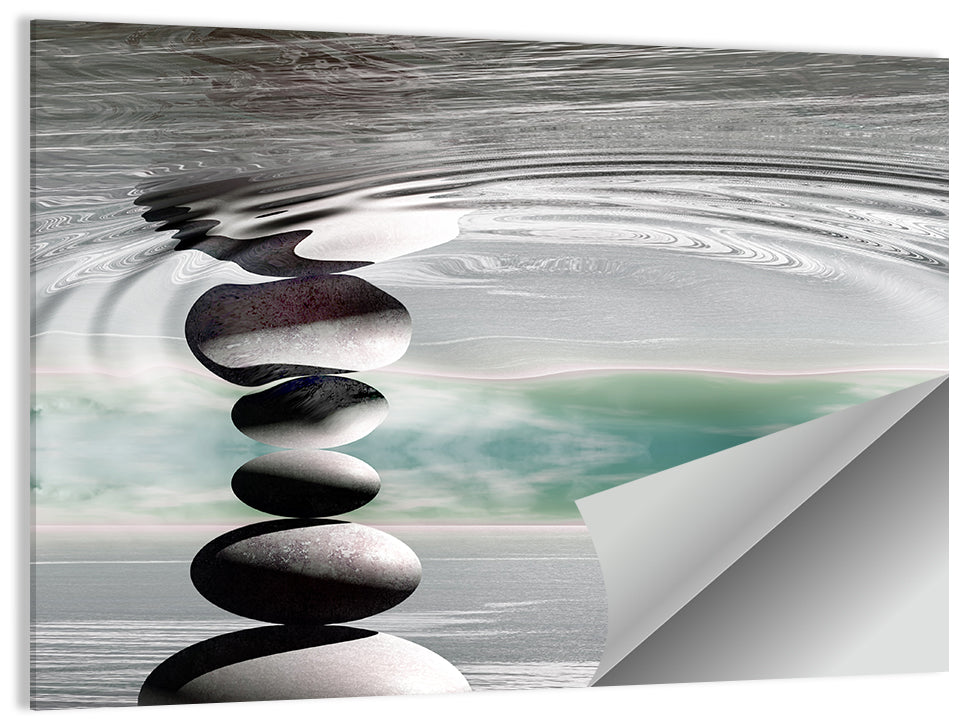 Zen Stones Reflection Wall Art