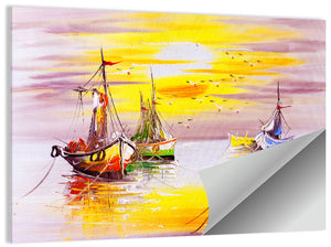 Sailing Boats Sunset I Wall Art