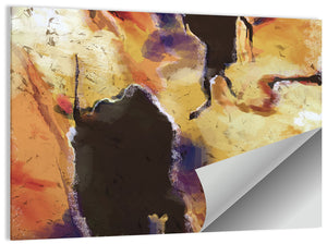 Merging Continents Abstract Wall Art