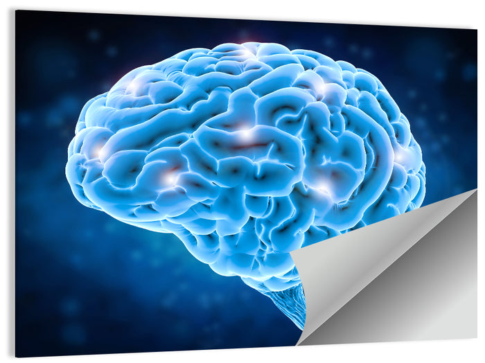 Brain Power Concept Wall Art as a poster print