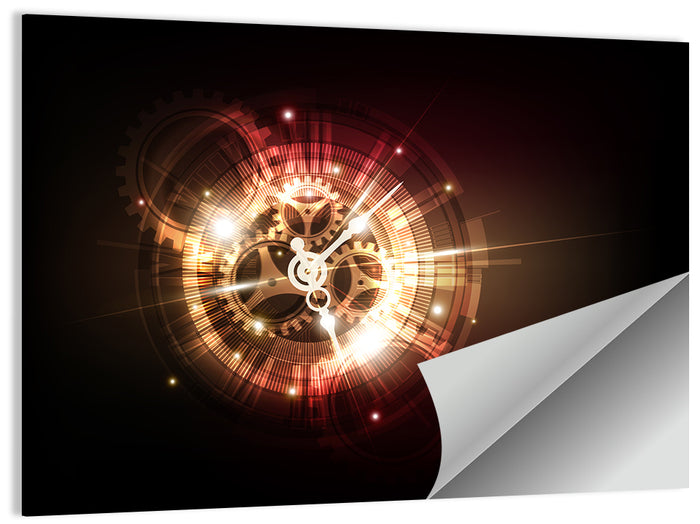 Steampunk Time Machine Concept Wall Art as a poster print
