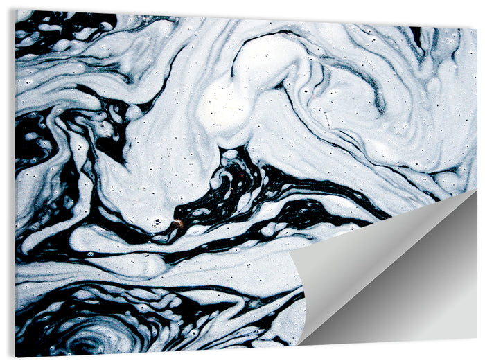 Foam Swirl Abstract Wall Art as a poster print