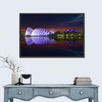 Gardens by the Bay Night Reflection Wall Art