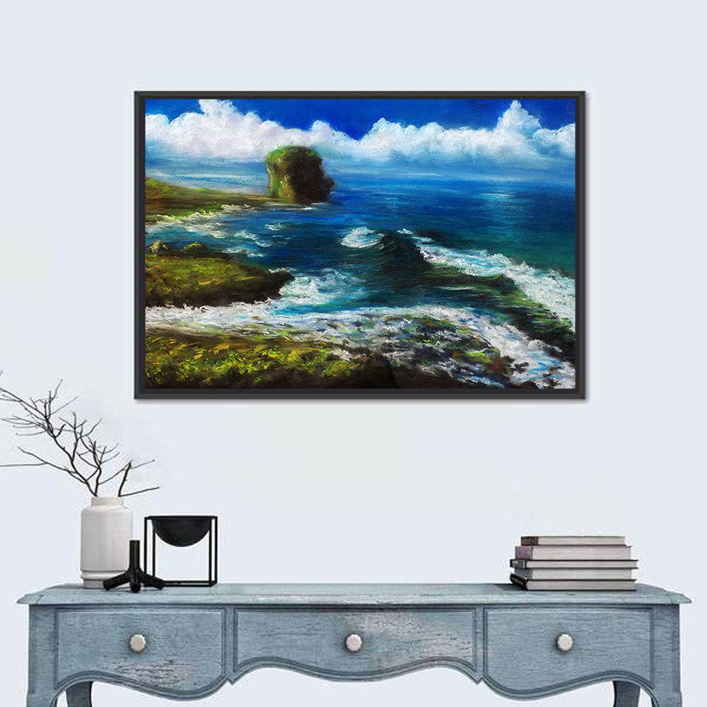 Sea Coast Illustration Wall Art