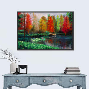 Autumn Park Illustration Wall Art