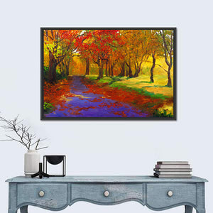 Autumn Maple Illustration Wall Art