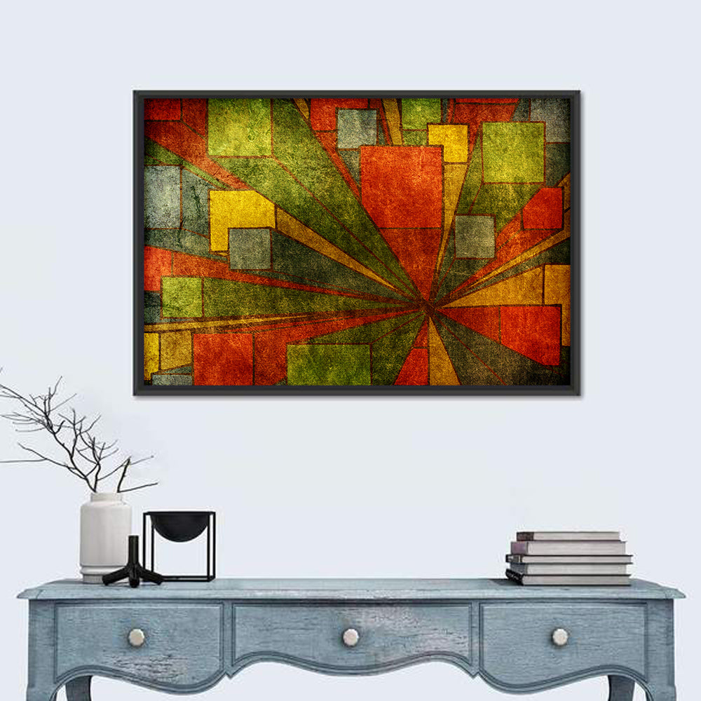 Radial City Cubes Wall Art