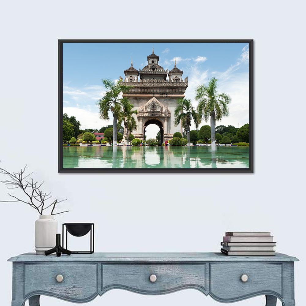 Patuxai Victory Gate Vientiane Wall Art in a room, landscape