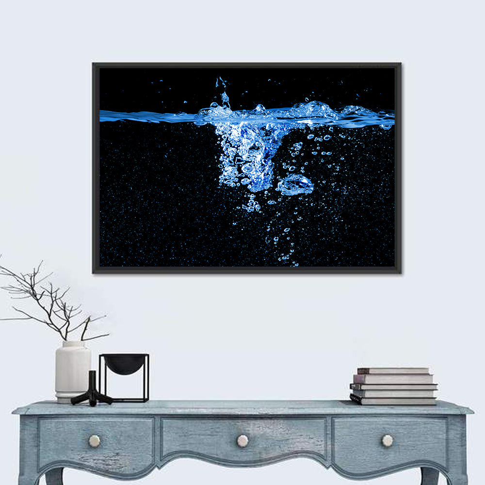 Underwater Bubble Motion Wall Art in a room, landscape