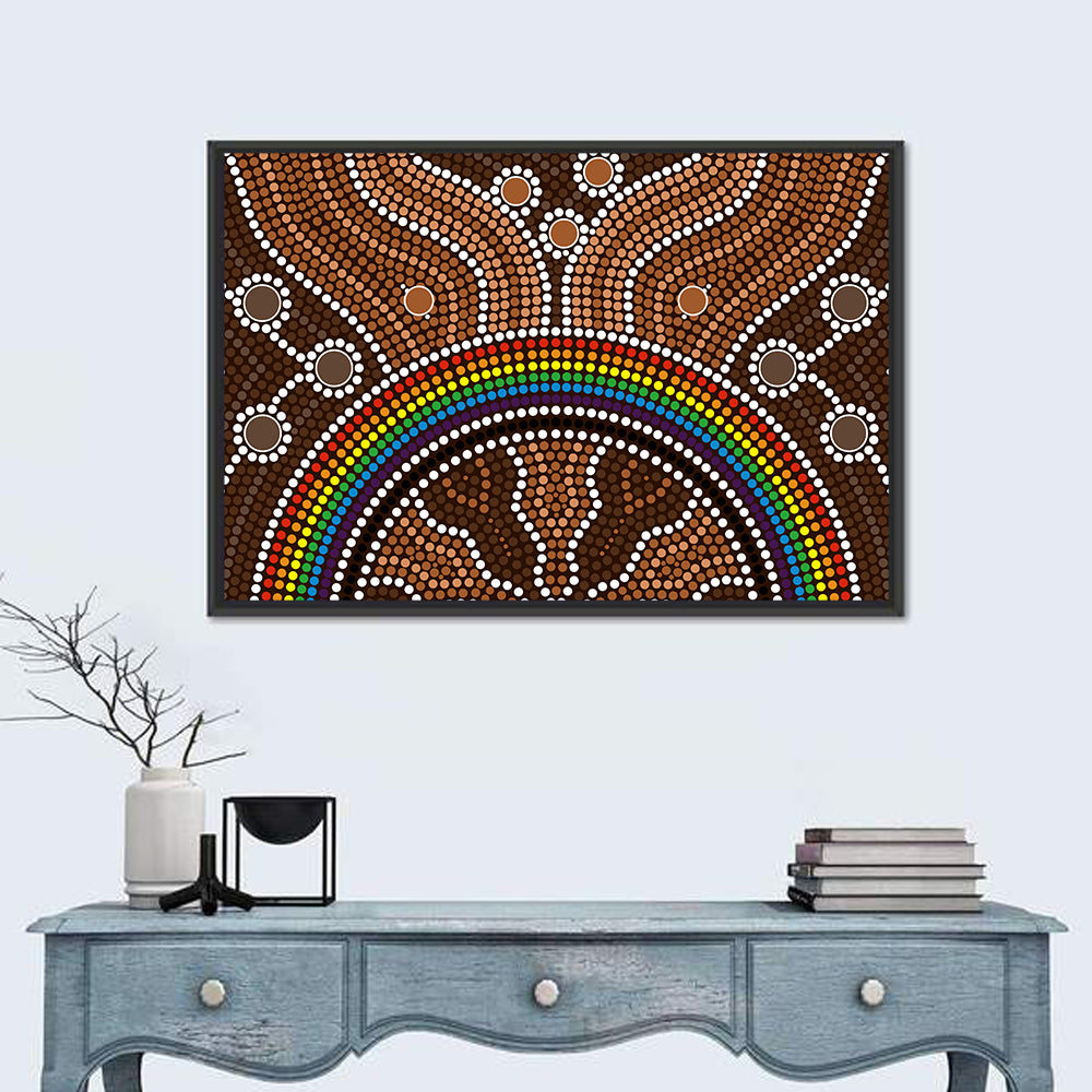 Stippled Rainbow Pattern Illustration Wall Art