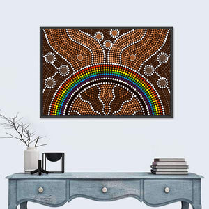 Dotted Rainbow Illustration Wall Art