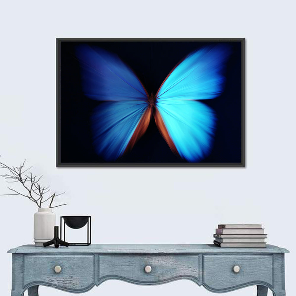 Blue Butterfly Macro Study Wall Art