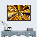 Golden Highway Abstraction Wall Art