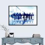 Corporate Meeting with City Reflection Wall Art