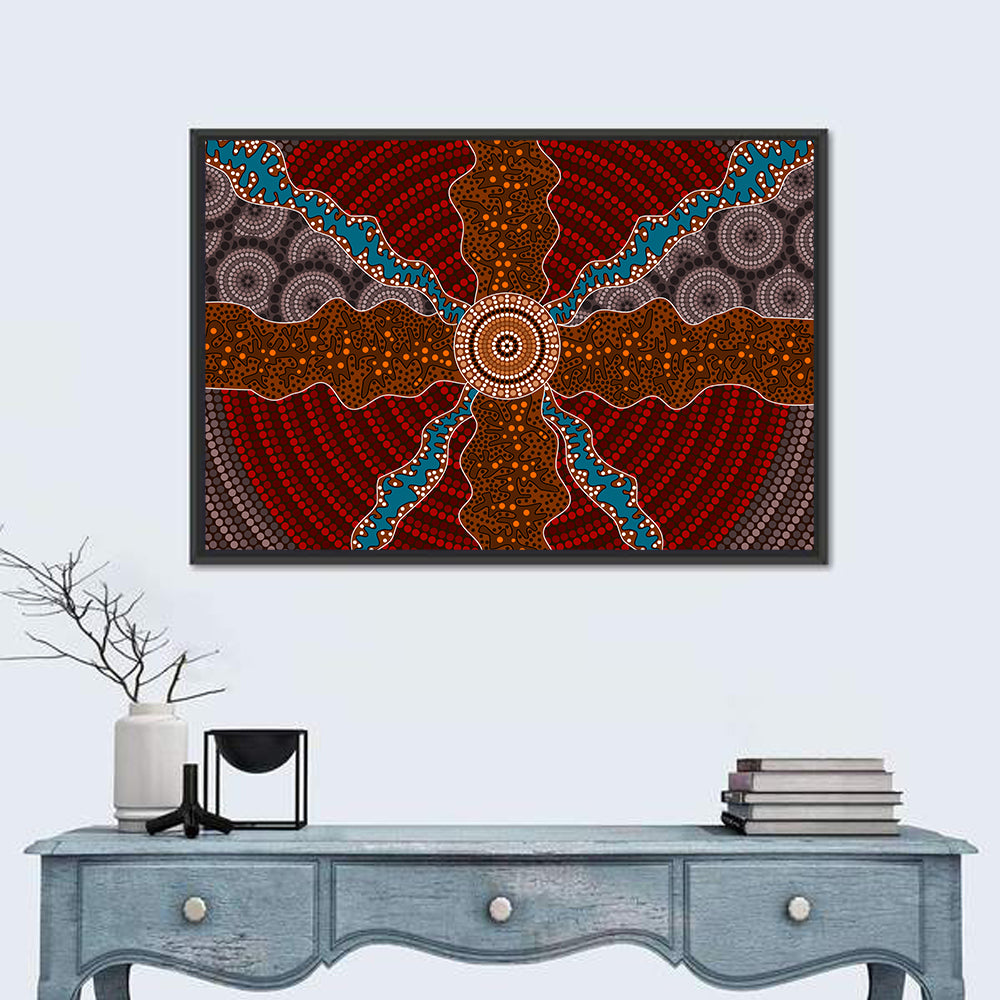 Radial Impact Dot Painting Wall Art