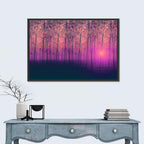 Foggy Poplar Grove Wall Art