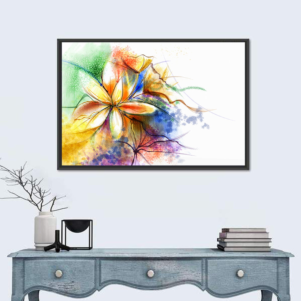 Watercolor Floral Abstract Wall Art