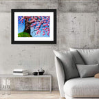 Spring Cherry Tree Illustration Wall Art