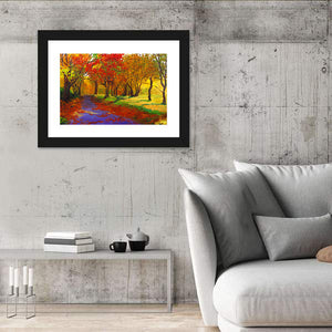 Autumn Maple Illustration Wall Art