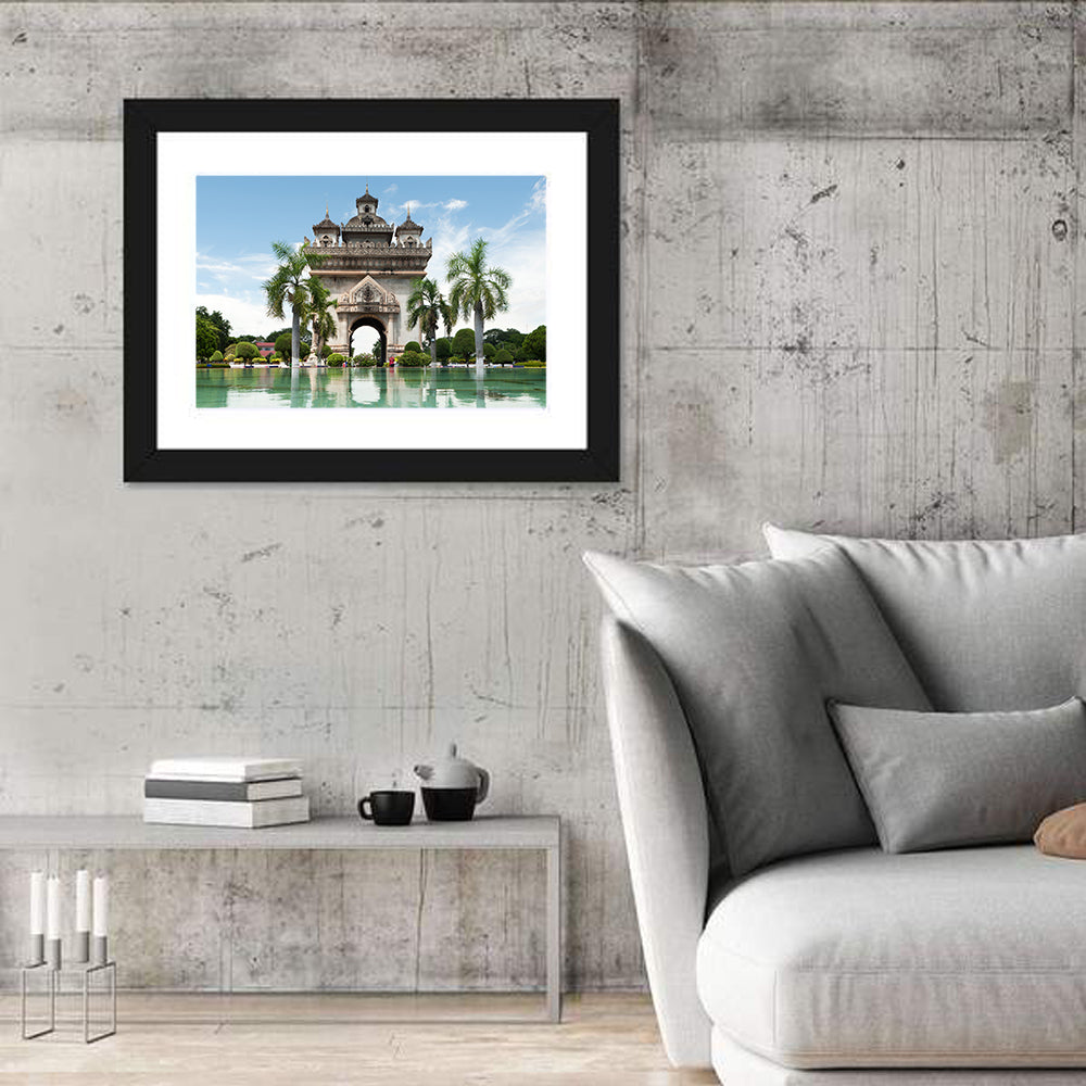 Patuxai Victory Gate Vientiane Wall Art in a room, landscape