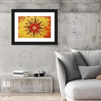 Golden Sunburst Mandala Wall Art