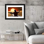Golden Twilight Desert Ride Wall Art