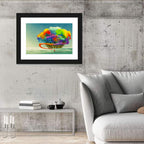 Tree with Smoke Flare Wall Art
