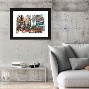 Cityscape Illustration Wall Art