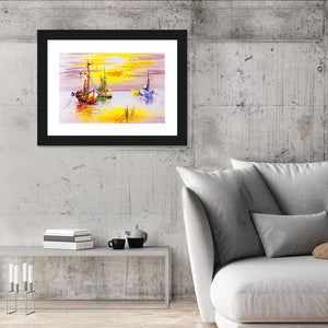 Sailing Boats Sunset I Wall Art