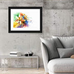 Asymmetrical Watercolor Floral Study Wall Art