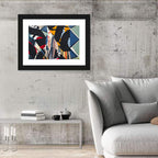 Textured Geometric Paper Collage Wall Art