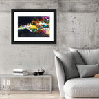 Glowing Energy Ribbons Abstract Wall Art