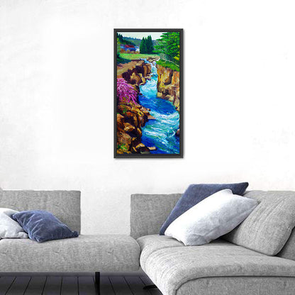 Stream Flowing Illustrtaion Wall Art
