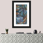 Cubist Pastel Cup and Leaves Wall Art