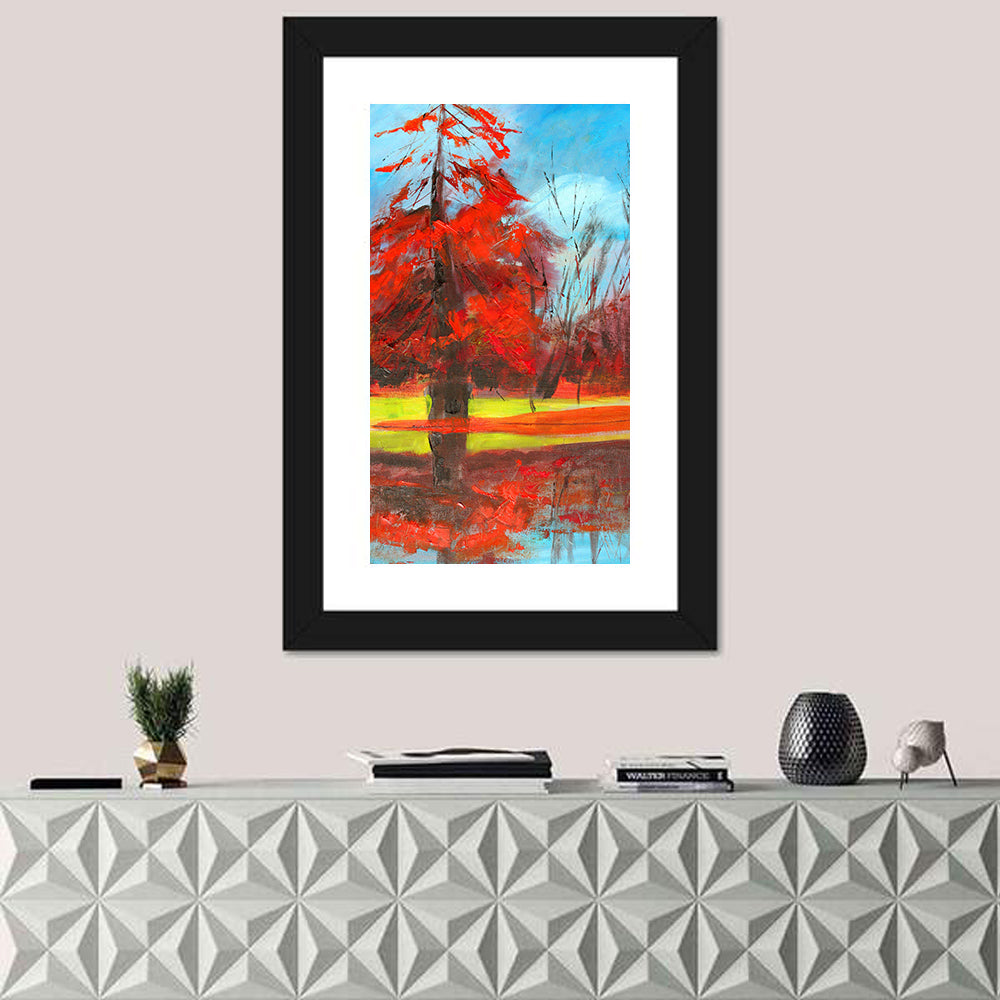 Autumn Reflection Tree Wall Art
