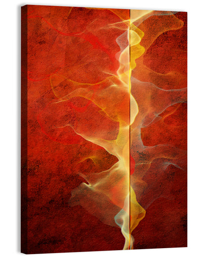 Grunge Red Abstract Wall Art