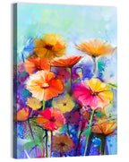 Vibrant Impressionist Flower Field Wall Art