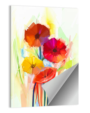 Gerbera Flowers Oil Painting Wall Art