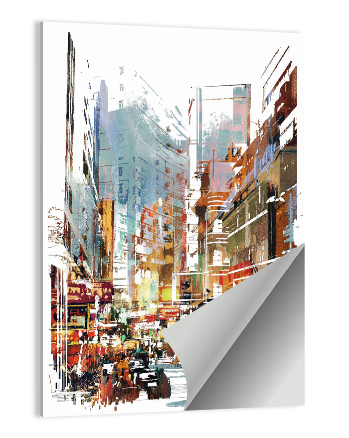 Upward Cityscape Abstract Wall Art as a poster print