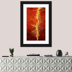 Grunge Red Energy Abstract Wall Art