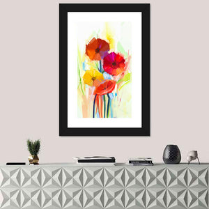 Gerbera Flowers Oil Painting Wall Art