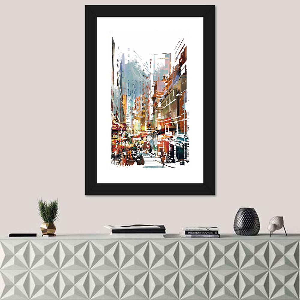 Upward Cityscape Abstract Wall Art