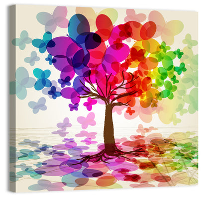 Colorful Tree Abstract Wall Art