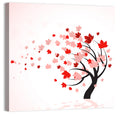 Windblown Autumn Tree Illustration Wall Art