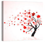 Windblown Autumn Tree Illustration Wall Art