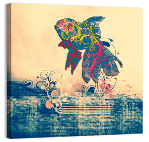 Grunge Fish Texture Wall Art