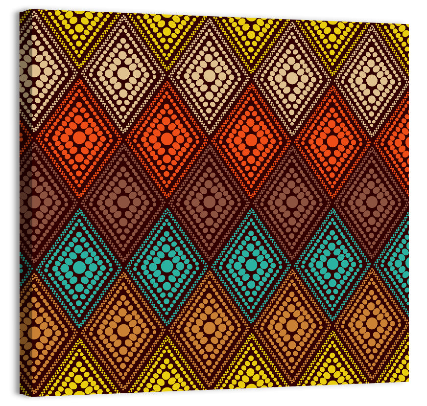Diamond Dot Geometric Pattern Wall Art